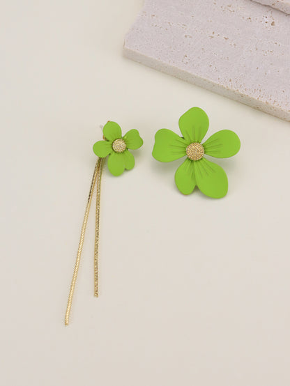 Wholesale Jewelry Simple Style Flower Butterfly Alloy Enamel Stoving Varnish Drop Earrings Ear Studs