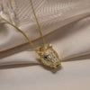 Hip-hop Simple Style Commute Animal Copper Plating Inlay Zircon 18k Gold Plated Pendant Necklace