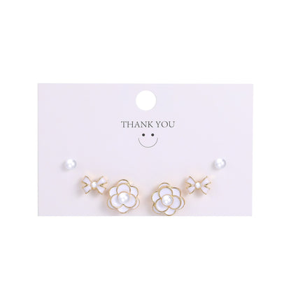 1 Set Basic Modern Style Geometric Star Heart Shape Plating Alloy Earrings