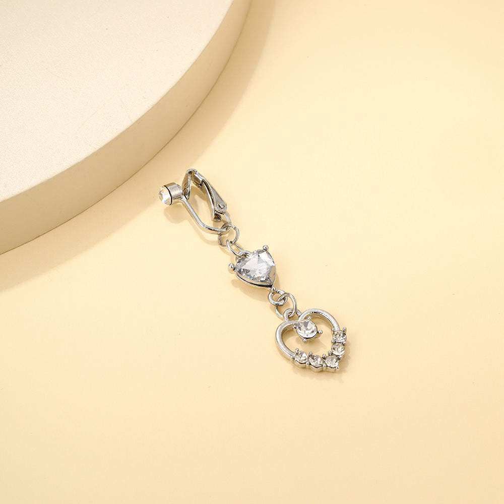 Streetwear Heart Shape Metal Belly Ring