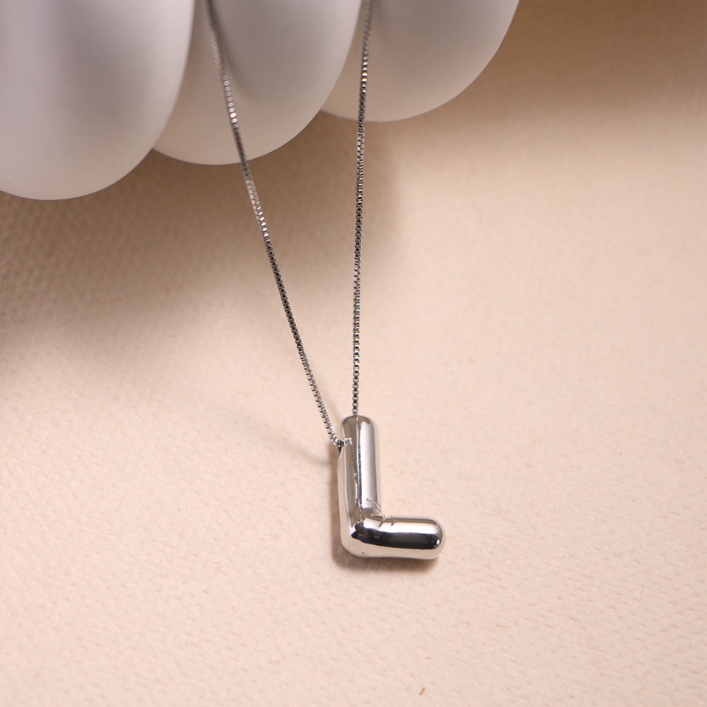 Vintage Style Letter Copper Plating Pendant Necklace