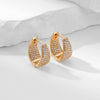 1 Pair Sweet Colorful Plating Inlay Copper Zircon Gold Plated Earrings