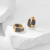 1 Pair Sweet Colorful Plating Inlay Copper Zircon Gold Plated Earrings