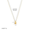 Vintage Style Water Droplets Stainless Steel Plating 18k Gold Plated Pendant Necklace