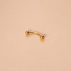 Classic Style Ball Pure Titanium Plating 18k Gold Plated Lip Stud Eyebrow Nails Ear Studs