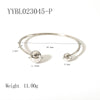 Ig Style Simple Style Solid Color Stainless Steel Plating 18k Gold Plated Bangle