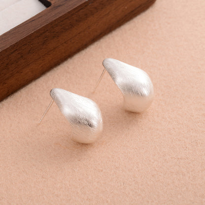 1 Pair Simple Style Irregular Plating Copper Silver Plated Ear Studs