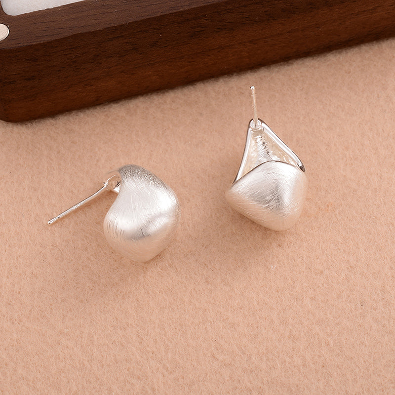 1 Pair Simple Style Irregular Plating Copper Silver Plated Ear Studs