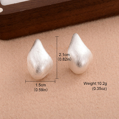 1 Pair Simple Style Irregular Plating Copper Silver Plated Ear Studs