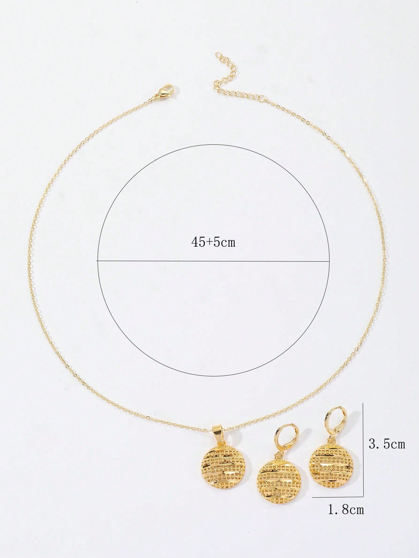 Simple Style Round Flower Copper Plating 18k Gold Plated Jewelry Set