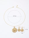 Simple Style Round Flower Copper Plating 18k Gold Plated Jewelry Set