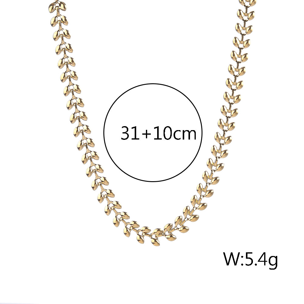 Lady Geometric Stainless Steel Titanium Steel Plating Hollow Out 18k Gold Plated Necklace