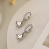 1 Pair Simple Style Commute Heart Shape Plating Inlay Copper Zircon 18k Gold Plated Earrings