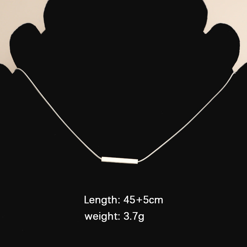 Simple Style Solid Color Titanium Steel Polishing Plating 18k Gold Plated Rose Gold Plated Necklace