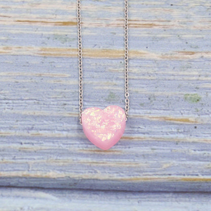 Simple Style Heart Shape Resin Women's Necklace