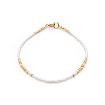 Ig Style Simple Style Round Seed Bead Copper Beaded Knitting Plating 18k Gold Plated Women's Bracelets