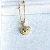 Streetwear Little Bear Copper Plating Inlay Artificial Gemstones Gold Plated Pendant Necklace