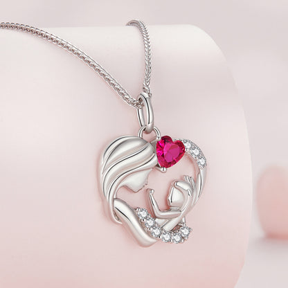 Casual Heart Shape Sterling Silver Plating Inlay Zircon White Gold Plated Necklace