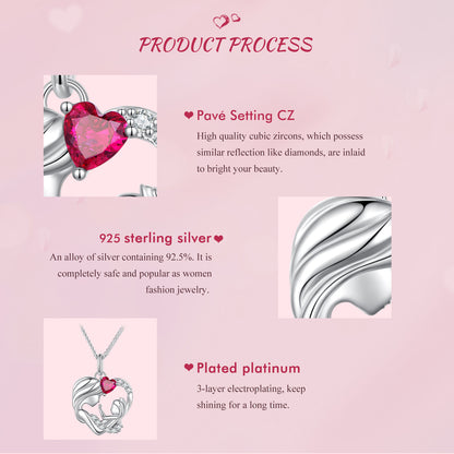 Casual Heart Shape Sterling Silver Plating Inlay Zircon White Gold Plated Necklace