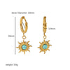 1 Pair Streetwear Sun Polishing Plating Inlay Stainless Steel Natural Stone 18k Gold Plated Drop Earrings