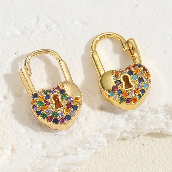 1 Pair Cute Vacation Simple Style Devil's Eye Plating Inlay Copper Zircon 14k Gold Plated Ear Studs