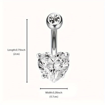 Simple Style Round Copper Zircon Belly Ring In Bulk