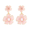 1 Pair Modern Style Sweet Simple Style Flower Alloy Drop Earrings