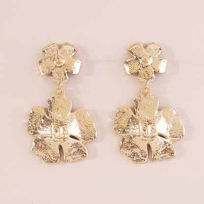 1 Pair Modern Style Sweet Simple Style Flower Alloy Drop Earrings