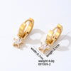 1 Pair Hip-hop Vintage Style Simple Style Star Plating Inlay Stainless Steel Copper Zircon Gold Plated Silver Plated Ear Clip