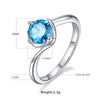 Elegant Classic Style Round Sterling Silver Gra Plating Inlay Moissanite White Gold Plated Rings