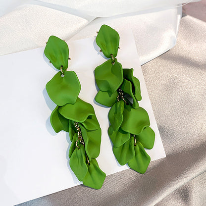 1 Pair Vintage Style C Shape Enamel Arylic Alloy Earrings