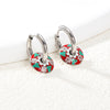 2 Pieces Vintage Style Ethnic Style Artistic Flower Enamel Plating Stainless Steel 18k Gold Plated White Gold Plated Drop Earrings