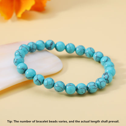 Retro Simple Style Round Natural Stone Beaded Bracelets