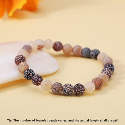 Retro Simple Style Round Natural Stone Beaded Bracelets