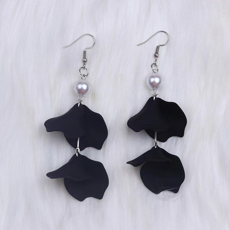 1 Pair Simple Style Maple Leaf Patchwork Arylic Drop Earrings