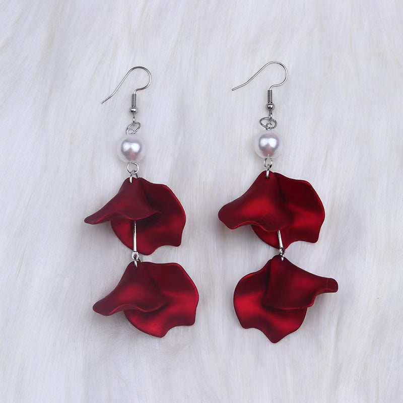 1 Pair Simple Style Maple Leaf Patchwork Arylic Drop Earrings