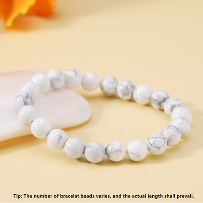 Simple Style Round Natural Stone Beaded Bracelets