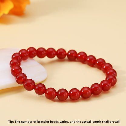 Simple Style Round Natural Stone Beaded Bracelets