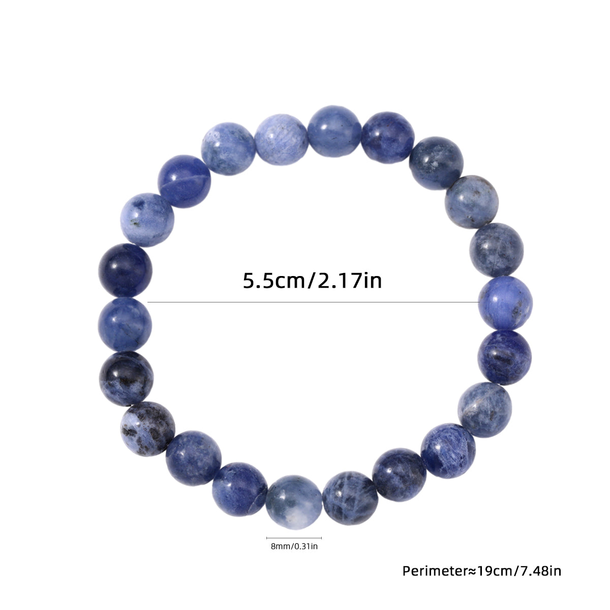 Simple Style Round Natural Stone Beaded Bracelets