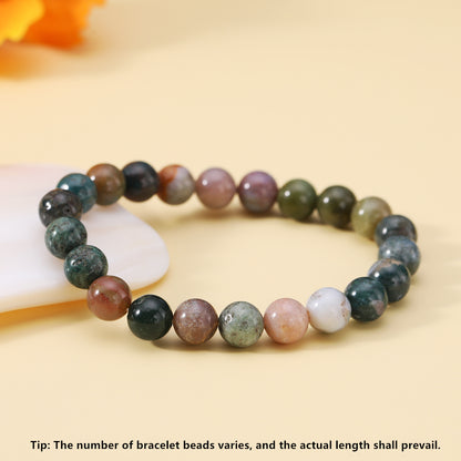 Simple Style Round Natural Stone Beaded Bracelets