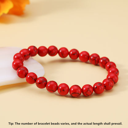 Simple Style Round Natural Stone Beaded Bracelets