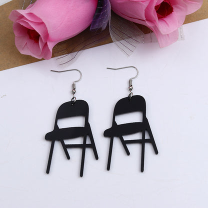 1 Pair Funny Geometric Irregular Arylic Drop Earrings