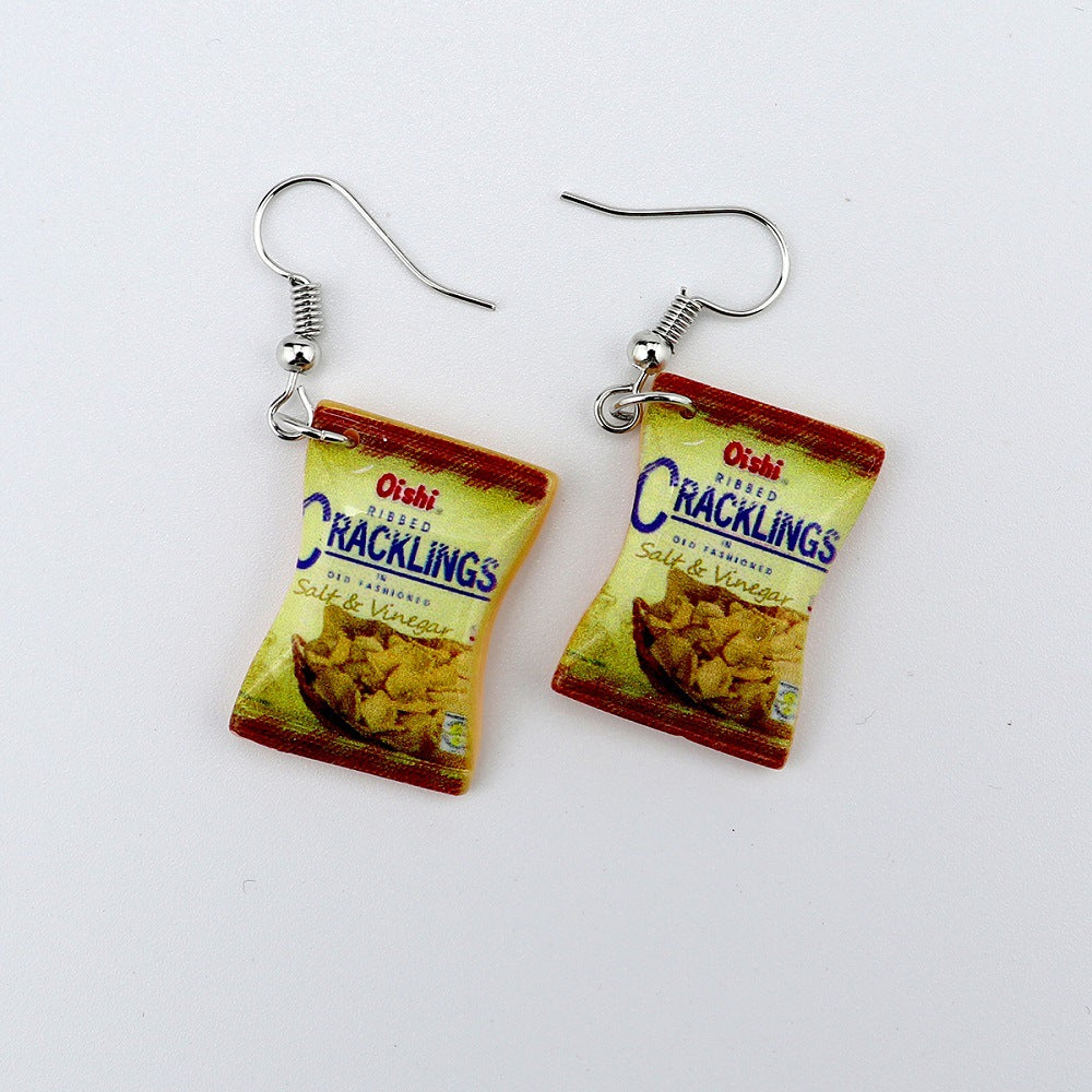 1 Pair Simple Style Cartoon Plastic Resin Drop Earrings