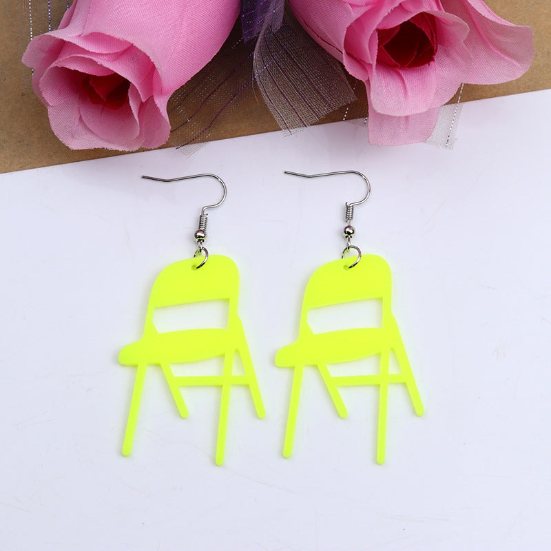 1 Pair Funny Geometric Irregular Arylic Drop Earrings