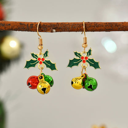 Cartoon Style Santa Claus Cloth Epoxy Christmas Kid's Earrings