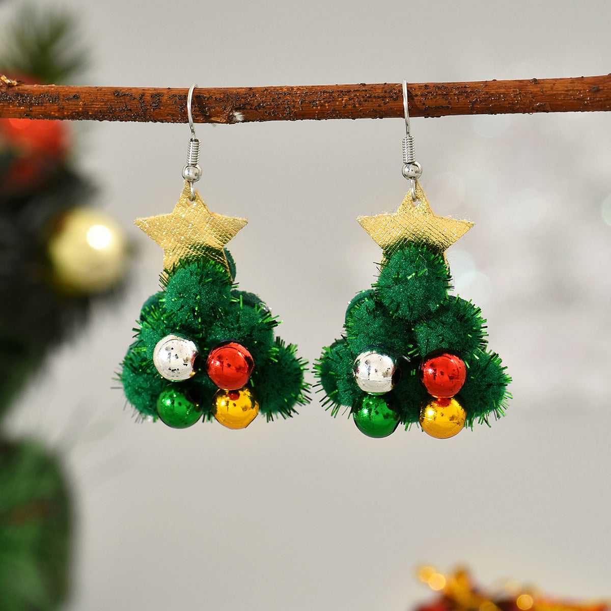 Cartoon Style Santa Claus Cloth Epoxy Christmas Kid's Earrings