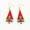 Cartoon Style Santa Claus Cloth Epoxy Christmas Kid's Earrings