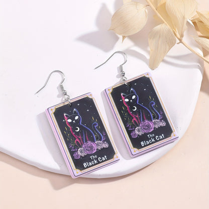 Classic Style Letter Arylic Epoxy Girl's Drop Earrings