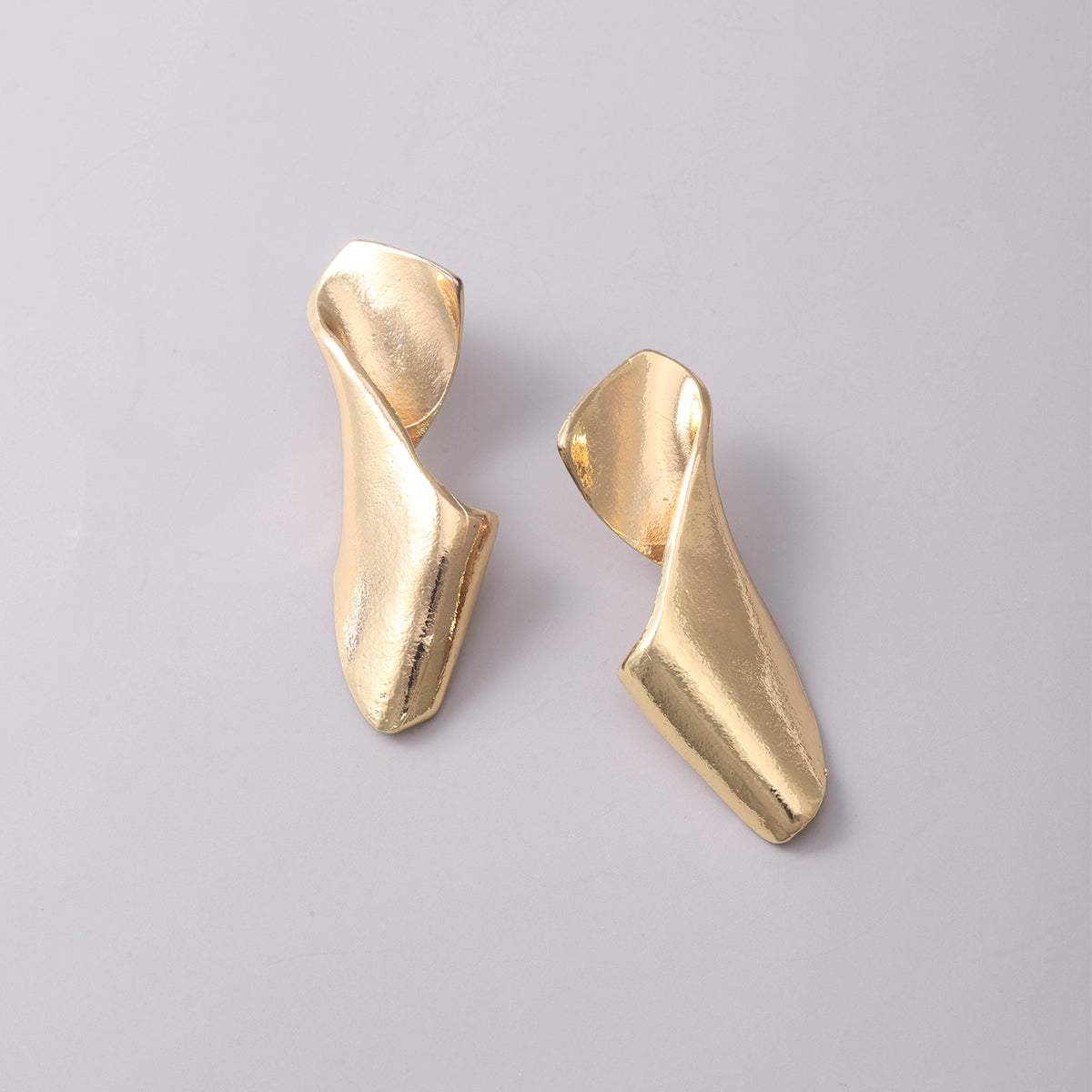 1 Pair Nordic Style Novelty Geometric Solid Color Irregular Plating Alloy Gold Plated Silver Plated Ear Studs