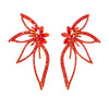 1 Pair Princess Romantic Butterfly Plating Inlay Alloy Rhinestones Drop Earrings